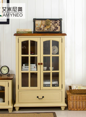 爆品美式乡村小户型客厅地中海电视柜配套二门高柜BL002美乡