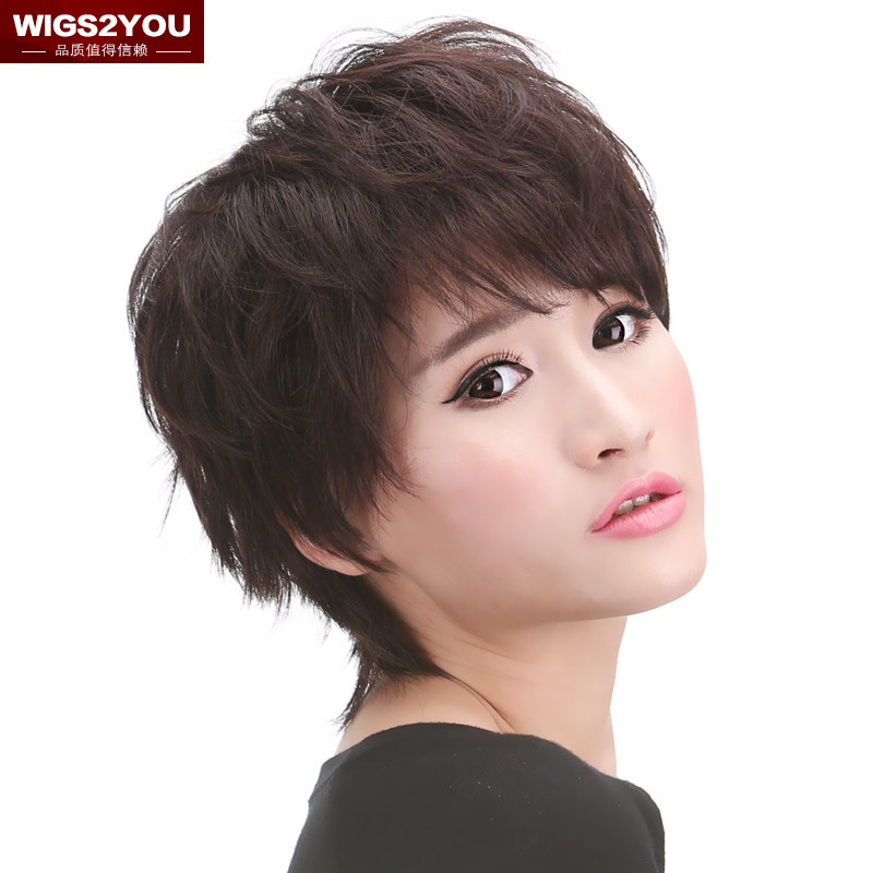 wigs2you日本正品全假发女 帅气短直发 蓬松清爽短发 逼真自然