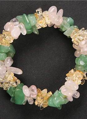 天然东陵玉黄水晶粉晶天然水晶