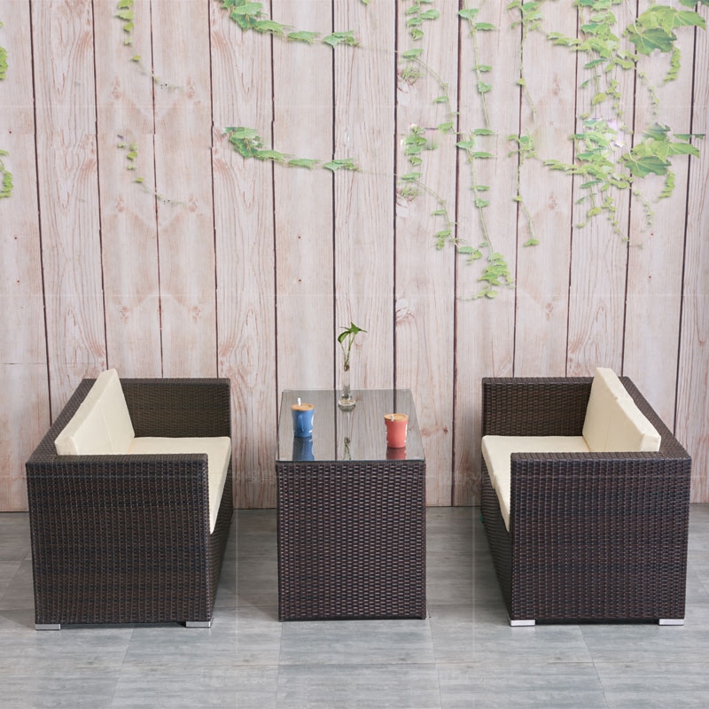 户外休闲藤沙发阳台庭院藤编沙发室外咖啡厅餐厅双人藤椅沙发组合|ruв категории жилой мебели, диван класса, ротанг/бамбук диван - от Buy2taobao.com для оказания профессиональной услуги покупки агента Taobao