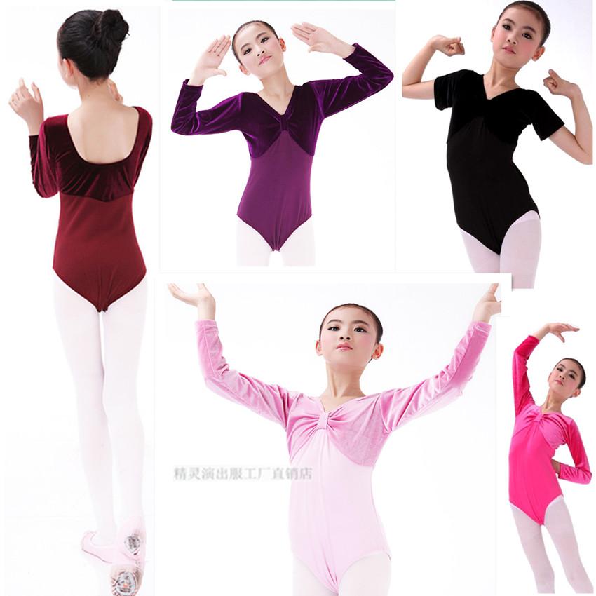 包邮儿童舞蹈服装女棉连体练功服