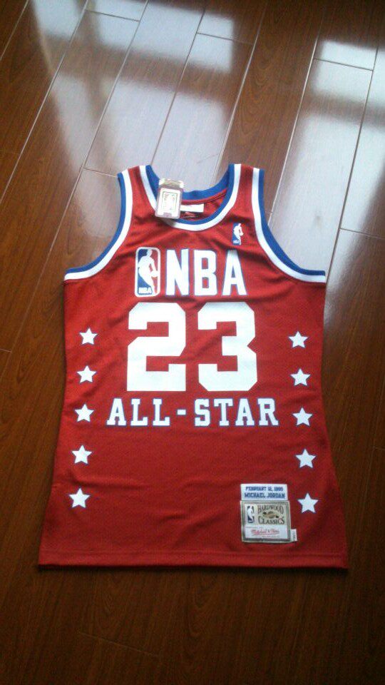 mitchell ness乔丹1988-89赛季nba全明星复古authentic球员版球衣