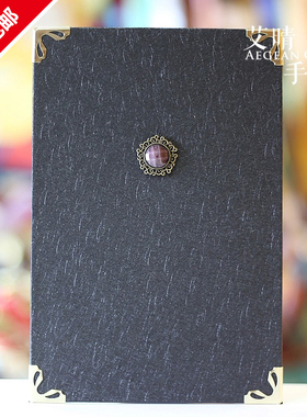 男主持人手卡舞台道具结婚礼晚会台词夹黑色誓言册防水仿皮高级感