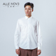 Allenove男士 布达佩斯 休闲学院青年全棉新疆长绒棉春季 长袖 白衬衫