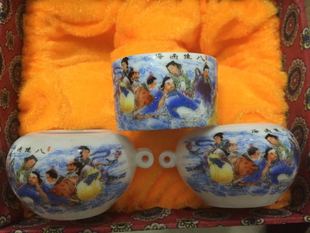 鸟碗鸟食具水食水杯碗鸟食罐百灵罐竹鸟笼罐百灵食杯杂鸟缸3件套