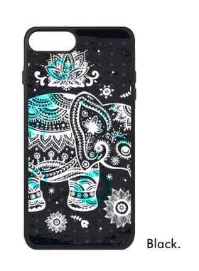 适用于iPhone格蓝色大象花动物黑Xr手机壳max保护套678plus硅胶11