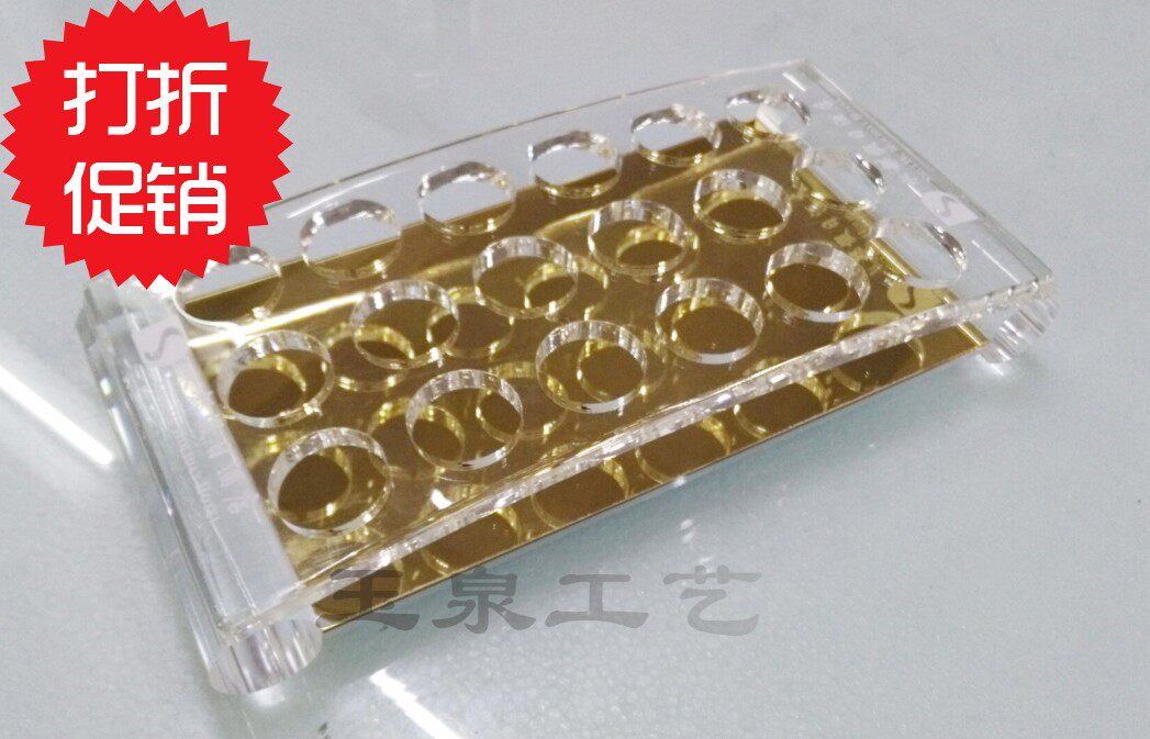 亚克力金色透明12孔啤 ktv酒吧 威士忌八角杯架烈酒杯架定制