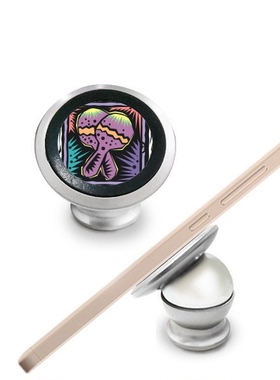 紫色球拍车载多功能磁力手机支架懒人手机磁吸架礼品