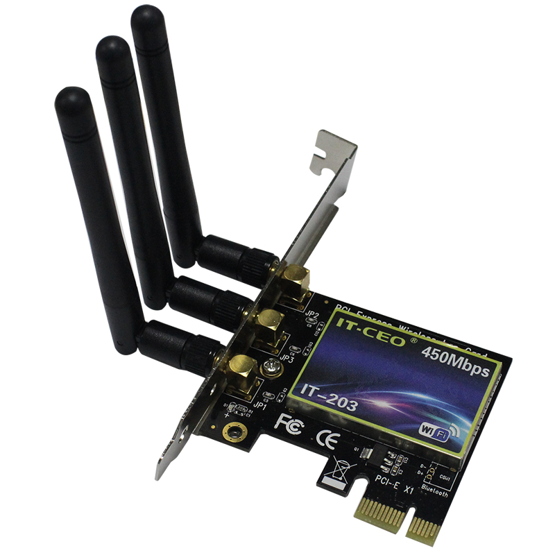 IT-CEO IT-203S ˫Ƶ450M PCI-EÎÞÏßÍø¿¨ ̨ʽ»ú¿¨²ÛÄÚÖÃWiFiÍø¿¨