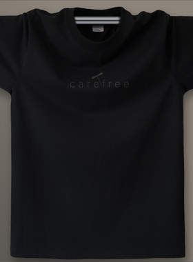 圆领T恤 男士体恤衫 东部时间原创春季宽松短袖休闲纯棉大T恤男