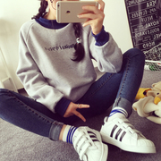 T恤女春秋新款卡通印花长袖打底衫宽松显瘦上衣服韩版学生闺蜜装