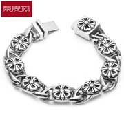 New year classic flower bracelets titanium steel men jewelry fashion retro simple ideas of England in Europe and America presents