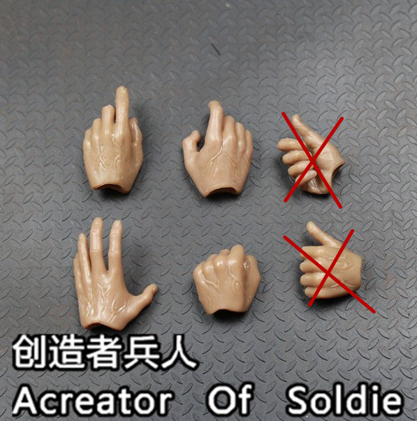 森哥 1:6 兵人 4个手型 可接HT SS DAM 等多款素体