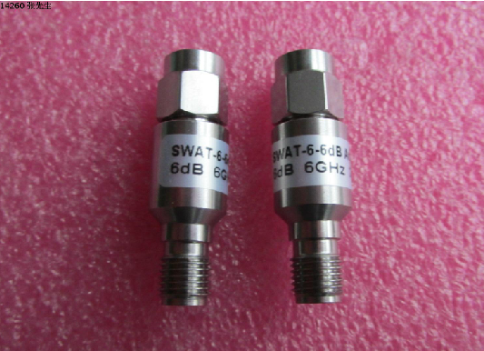 DC-6GHz 6dB 2W SMA接头 RF 射频微波同轴固定衰减器 带测试图片