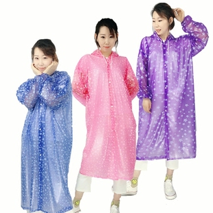 加厚雨披 小清新外套徒步户外防水长款 透明男士 雨衣女成人韩国时尚