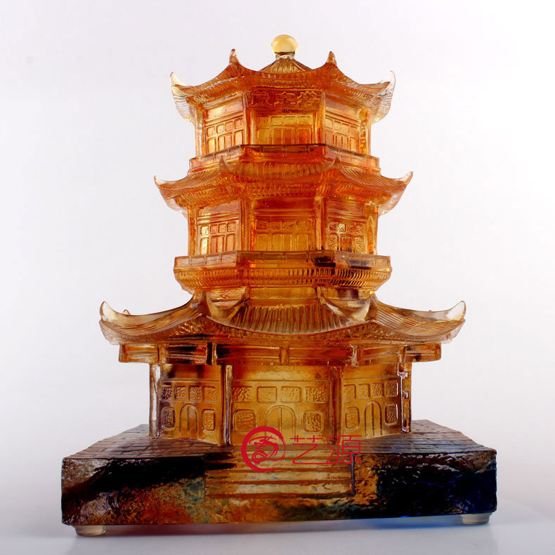 琉璃宝塔工艺品时尚创意家居装饰品摆件乔迁升迁礼品个性定制刻字