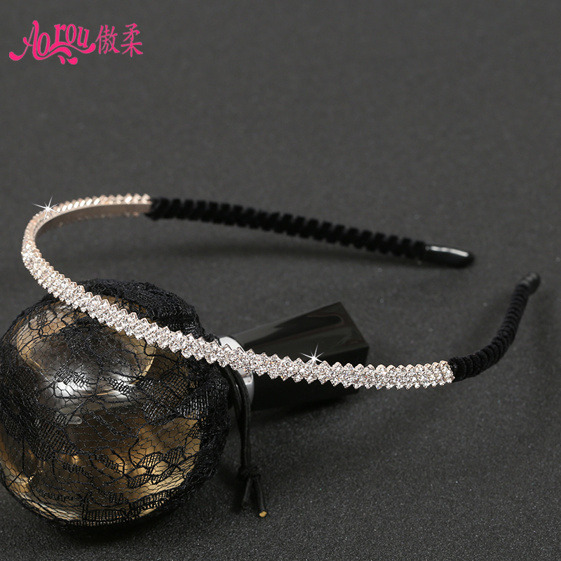 傲柔韩版气质水钻甜美头饰品发卡