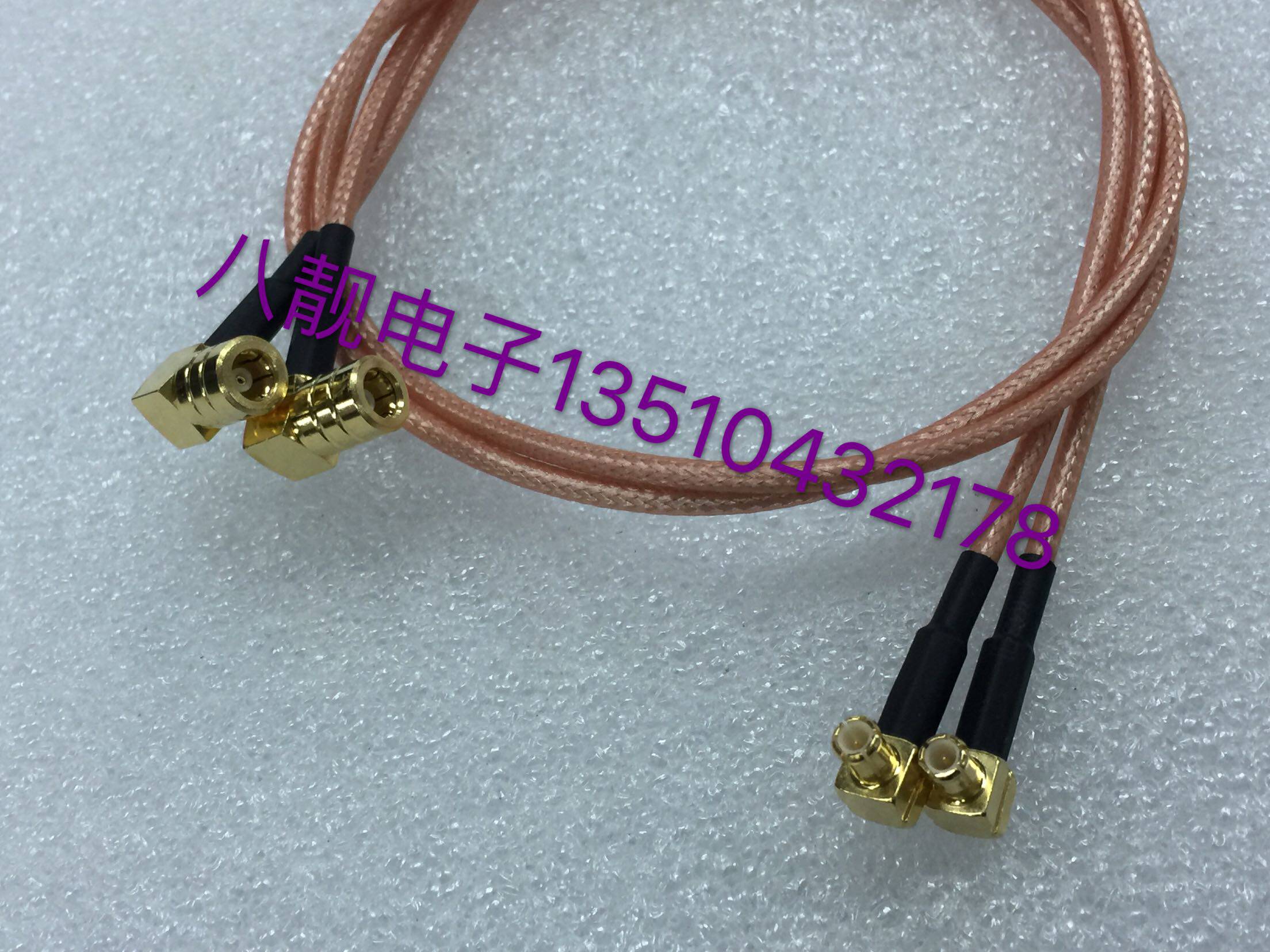 smb弯母头转mcx弯公头 射频测试线 50欧姆smb母转mcx直头长度定制