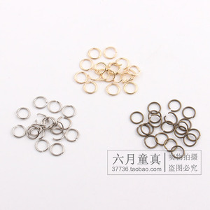 合金开口圈 装饰吊坠挂圈单圈 手工diy发饰材料 发卡发夹头饰配件