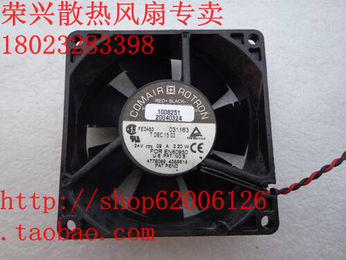 原装 康姆罗顿 8025 FE24B3 24V 0.09A 2.2W 二线 双滚珠散热风扇