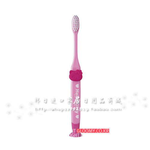韩国正版 hello kitty 凯蒂猫 儿童牙刷宝宝牙刷 可站立式粉色1支