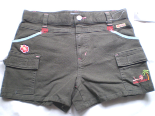 日单DAISY LOVERS深军绿色牛仔热裤160-R