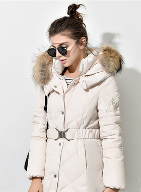 ROEM韩国罗燕专柜正品商场同款秋冬带毛领修身羽绒服RCJD44T06C