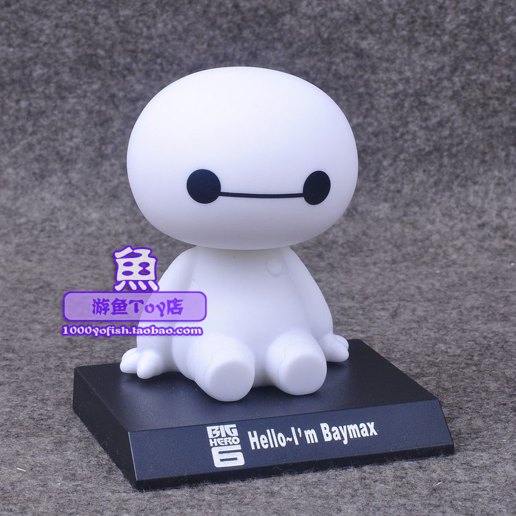 超能陆战队 大白baymax 车载摇头公仔摆件车饰玩具手办模型礼物