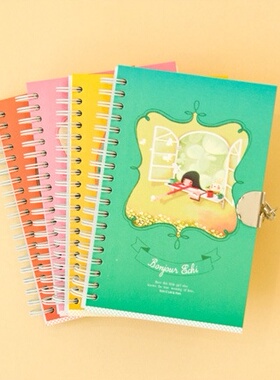 新款！韩国正品 Echi 精品盒装 带锁日记本 锁本 少女 秘密日记