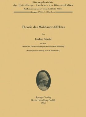 【预订】Theorie Des Mossbauer-Effektes