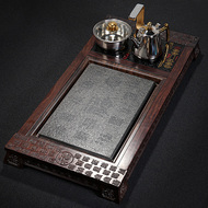 bàn trà điện thông minh giá rẻ Kunde gỗ đàn hương đen và đá vàng đen 4 trong 1 cảm ứng khay trà gỗ đàn hương gỗ nguyên khối trà biển hộ gia đình bàn trà bàn pha trà điện