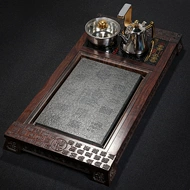 bàn trà điện thông minh giá rẻ Kunde gỗ đàn hương đen và đá vàng đen 4 trong 1 cảm ứng khay trà gỗ đàn hương gỗ nguyên khối trà biển hộ gia đình bàn trà bàn pha trà điện