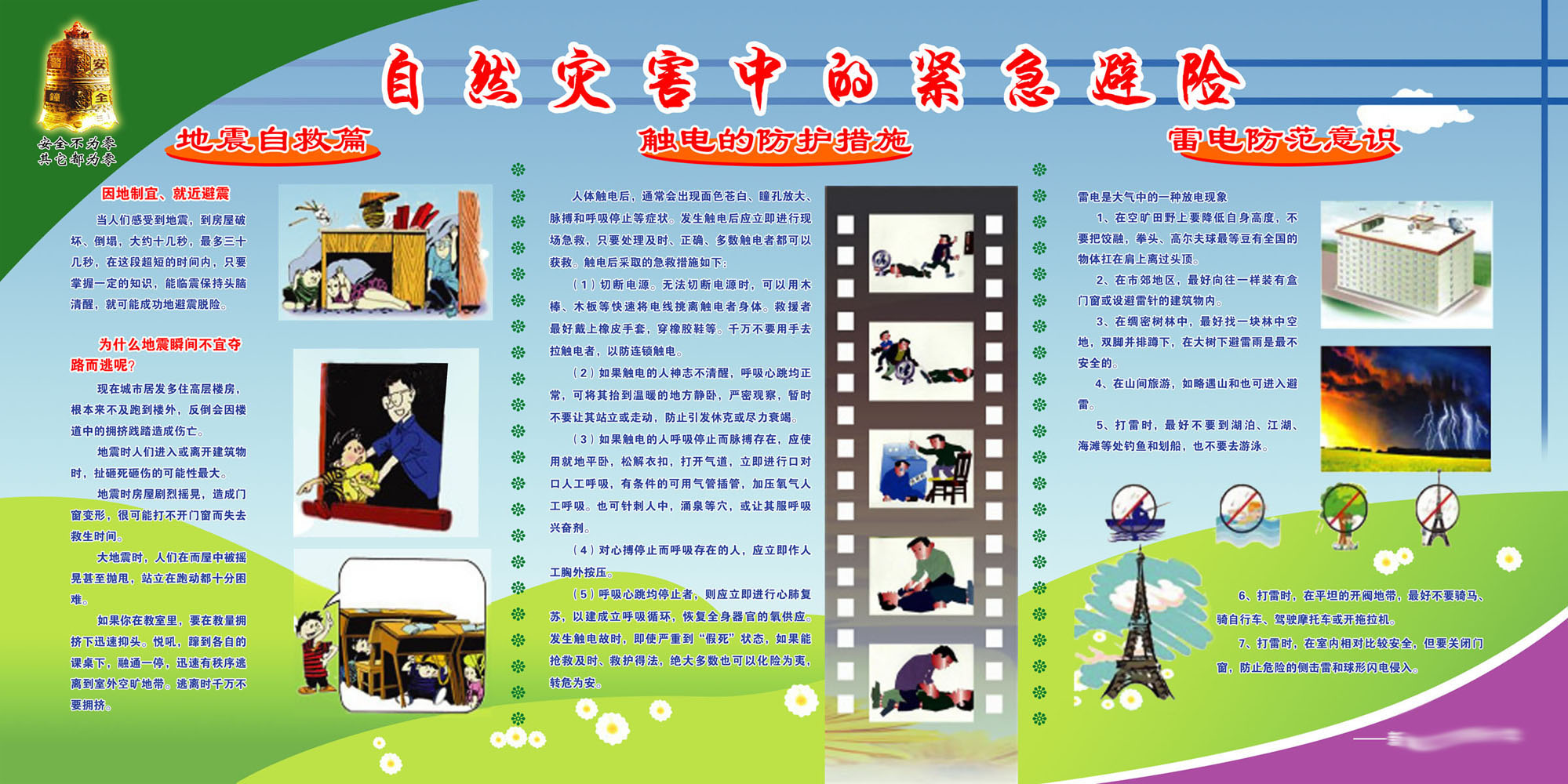 海报印制311紧急素材38自然灾害中的紧急避险