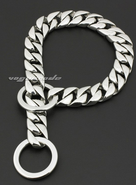 时尚豪华钛钢狗颈链 P链 训狗链 U链 狗项圈 包邮 宠物通用项圈