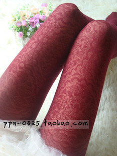 外贸新款低调美貌图腾日单良品复古气质花纹 连裤袜 丝袜打底裤