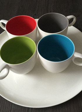德国ASA纯色蓝色绿色红色灰色陶瓷马克杯水杯情侣杯早餐杯咖啡杯
