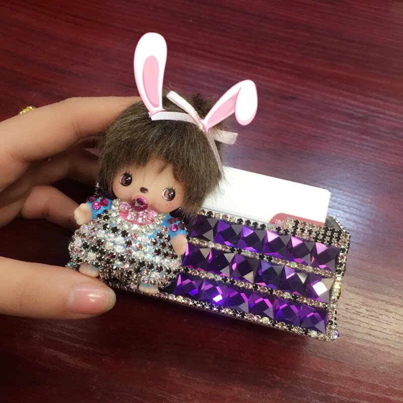工镶钻水钻名片架创意名片座