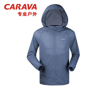 CARAVA喀尔沃男春夏户外轻薄弹力皮肤风衣防晒透气556011