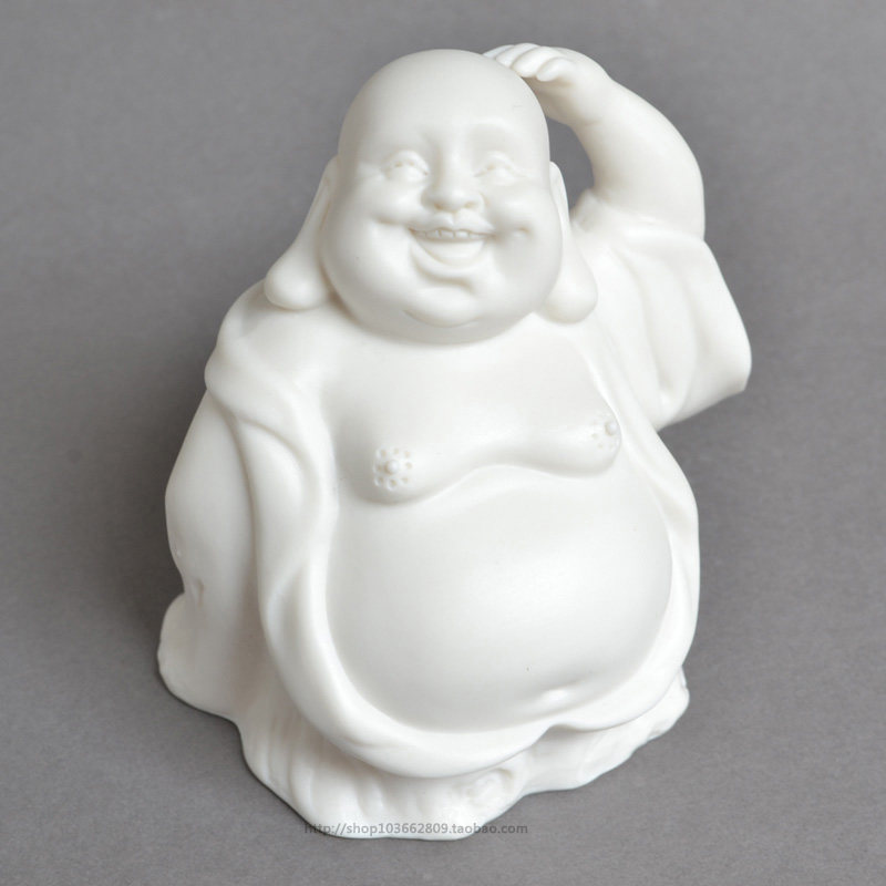现代中式人物摆件弥勒佛像陶瓷摆件家居装饰雕塑艺术品摆件工艺品