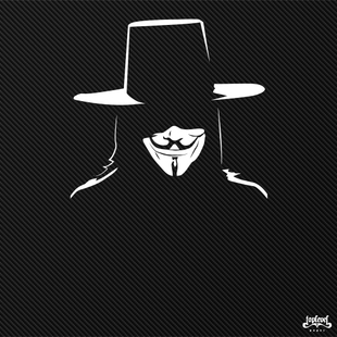 汽车车贴个性创意可爱卡通贴纸汽车装饰遮划痕摩托车贴V字仇杀队