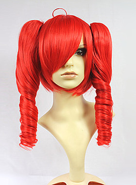 重音 V家 红色双马尾 cosplay假发