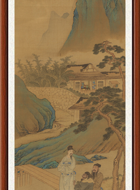 国画人物画字画客厅真迹非手写书画作品挂画仿贾全三顾茅庐赠装裱