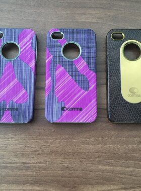 comma珂玛 iPhone4/4S手机壳 苹果4代保护壳金属皮壳背套适用于