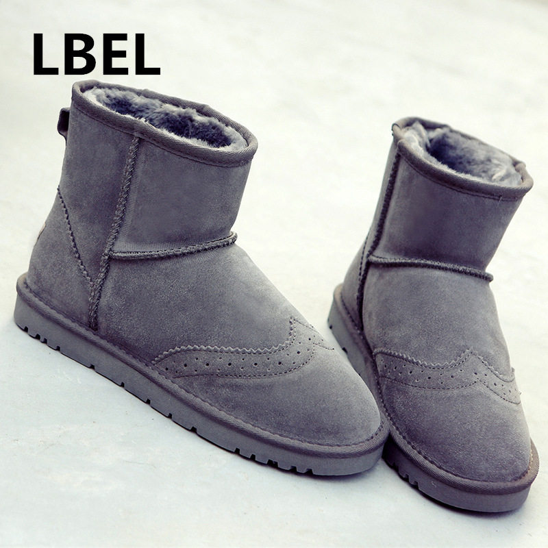 LBEL雪地靴男冬季保暖真皮棉加绒加厚防水防滑英伦短靴17新款男鞋|ruв категории Мужская обувь, сапоги - от Buy2taobao.com для оказания профессиональной услуги покупки агента Taobao