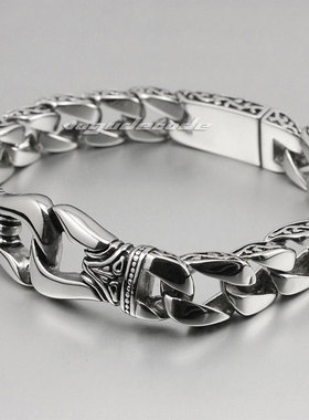 饰品摇滚风钛钢手链包邮