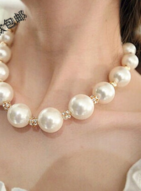 韩版假领子短款珍珠项链时尚包邮