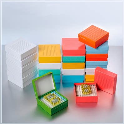 彩色冷冻盒，超低温冰箱冻存盒90-5281