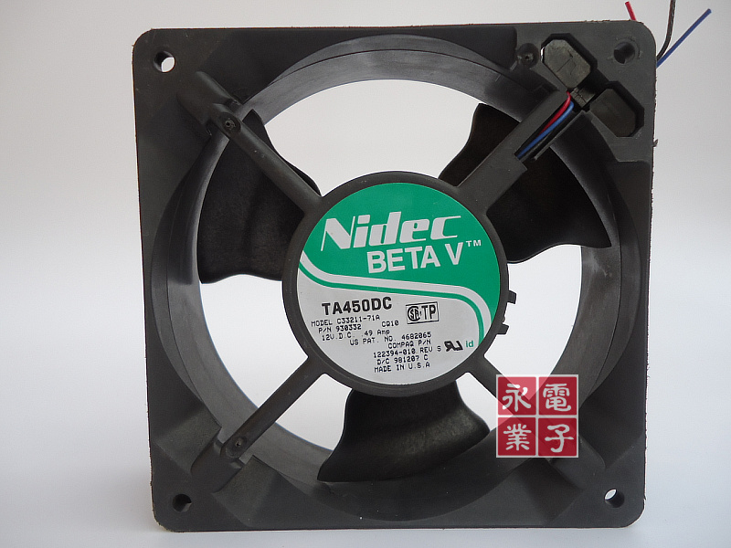 原装nidec TA450DC C33211-71A 12038 12v 0.49a 服务器机箱风扇