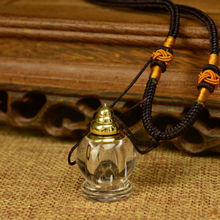 水晶袖珍随身舍利塔吊坠 宝瓶 嘎乌盒 吊坠 可装藏舍利子甘露丸