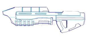 需自制!MA5C突击步枪光环光晕游戏halo可手持3D纸模型手工玩具